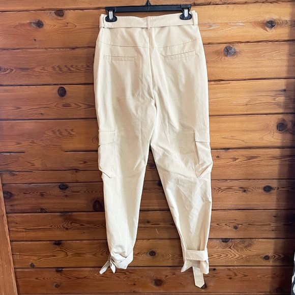 Choosy Cream Cargo Pants Size 4 - Picture 5 of 13